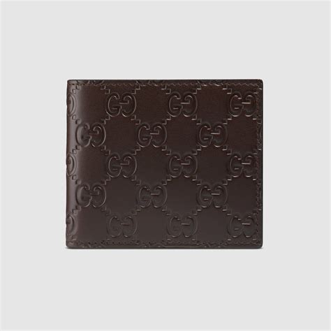 gucci micro signature brown wallet mens|Gucci signature long wallet.